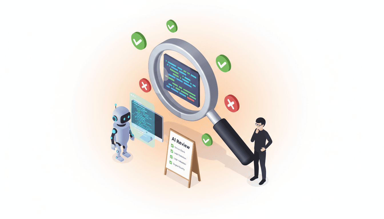 Image visualizing the AI output review process